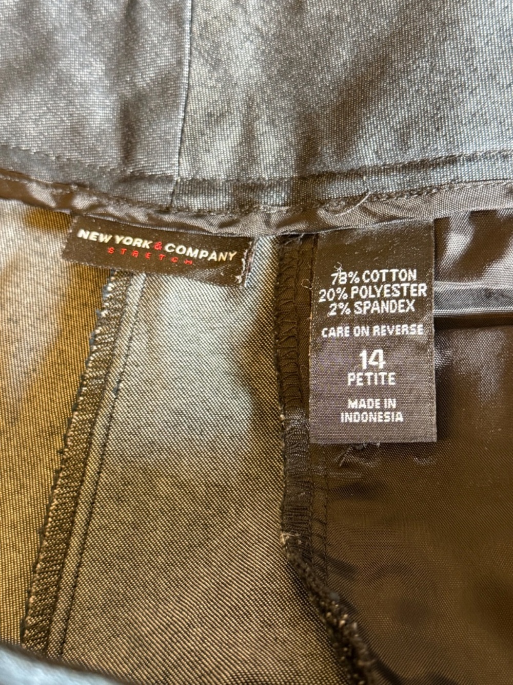 NY & Company Dark Chambray Pants (14P) - Picture 4 of 7